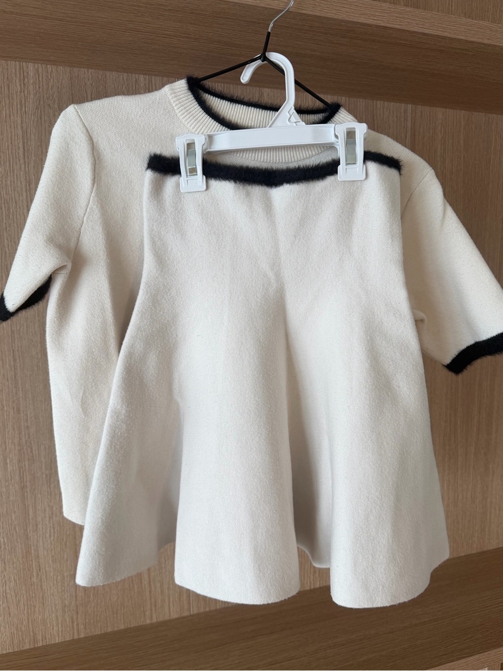 Zara Cream Knit A-Line Mini Skirt and top set - Picture 1 of 6